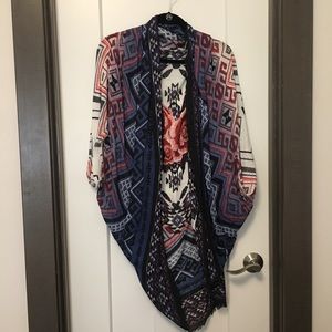 American Eagle rose kimono